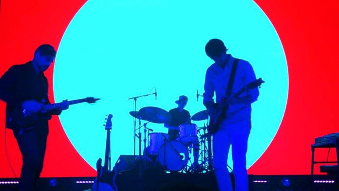 Tycho Divison Tour, 3 of the members on instruments playing a track from their newest release, Epoch